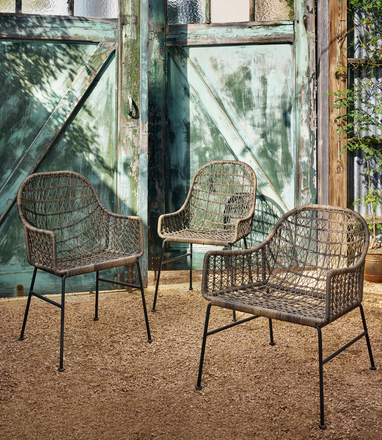 Eliza Indoor/Outdoor Dining Chair, Distressed Gray - Image 2