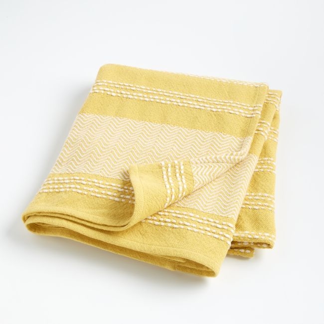 Yellow Textured Throw Blanket - Image 0