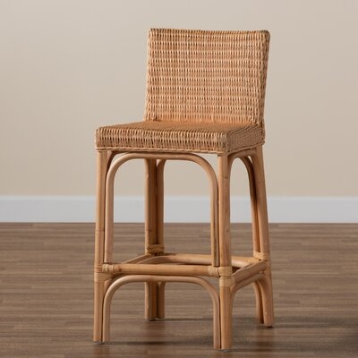 Hayle Modern And Contemporary Natural Finished Rattan Counter Stool - Image 0