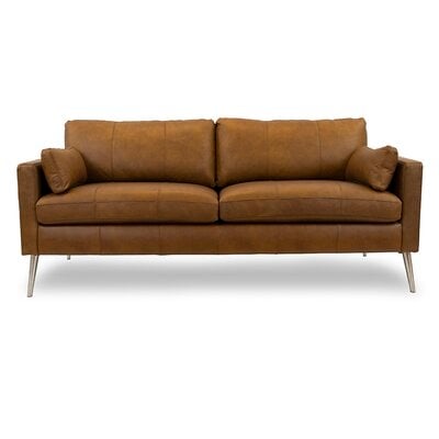 Gaia Genuine Leather 81" Square Arm Sofa - Image 0