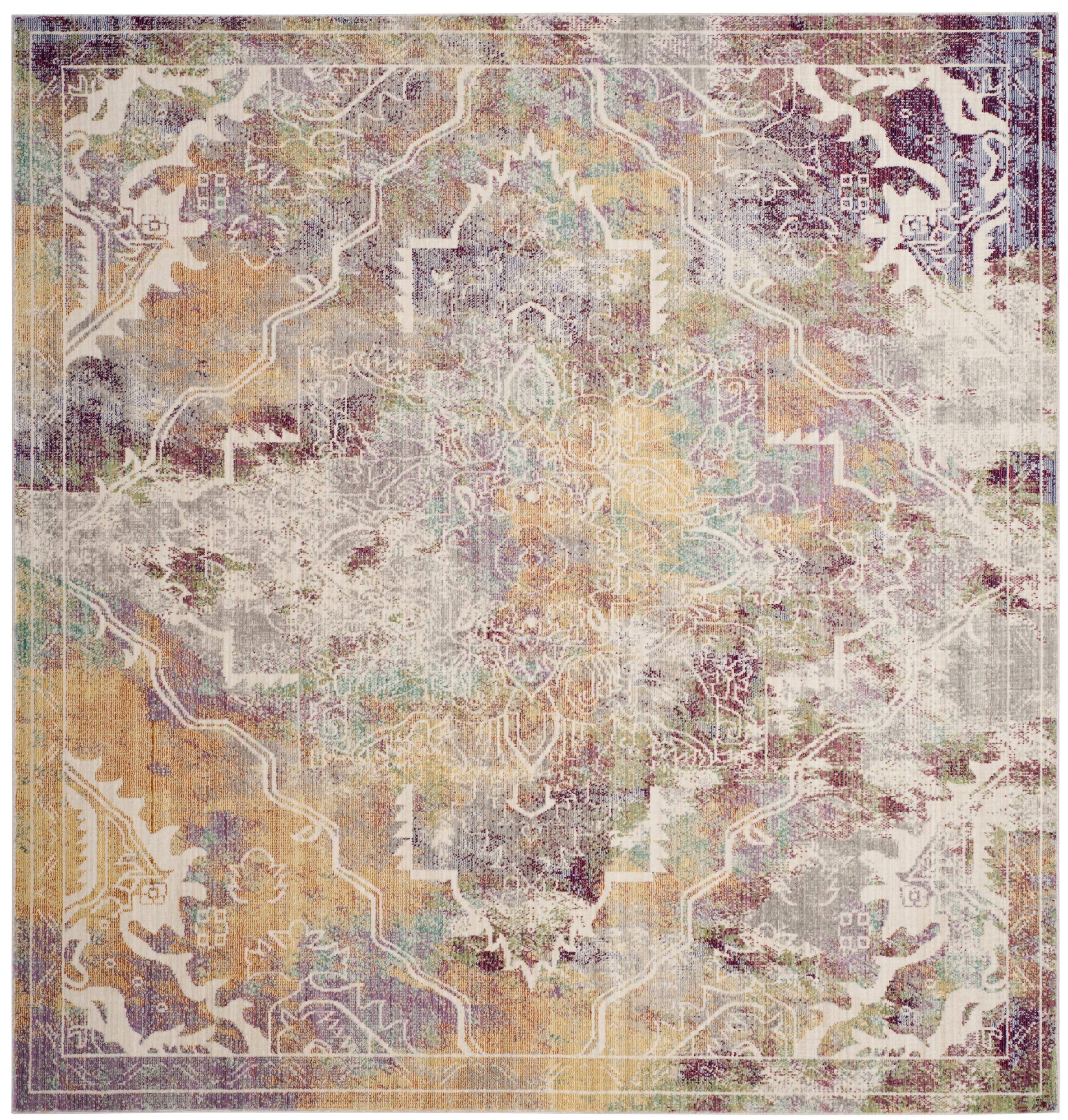 Arlo Home Woven Area Rug, MYS921M, Multi,  6' 7" X 6' 7" Square - Image 0