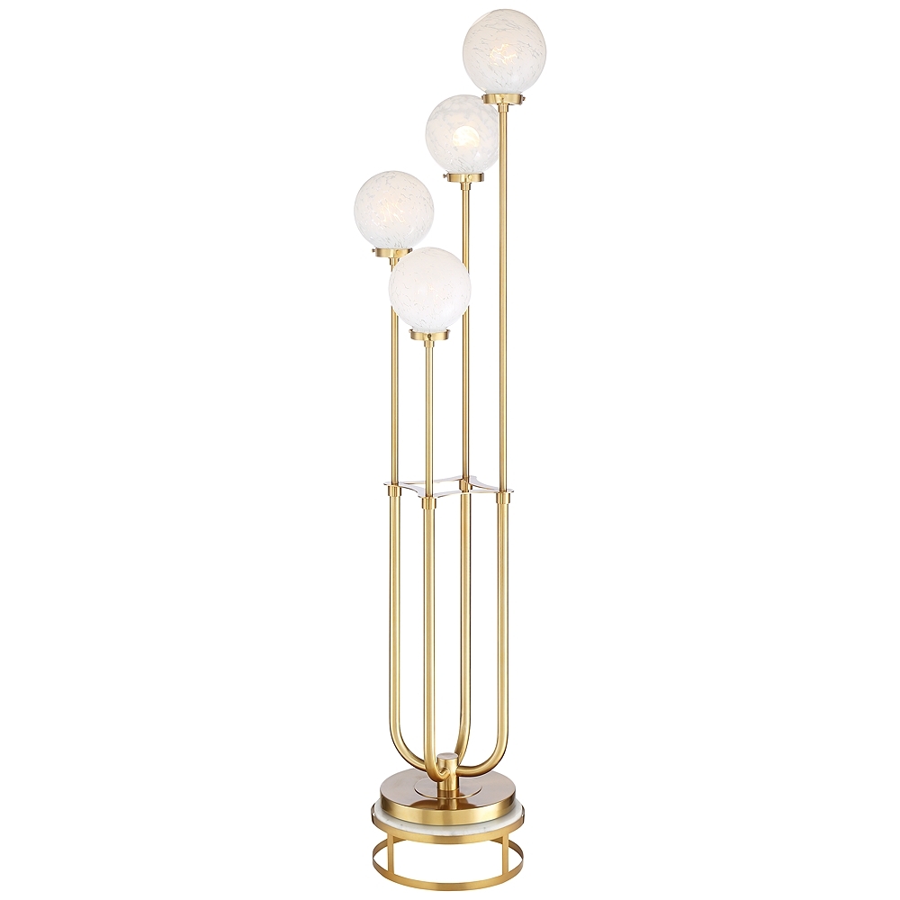 Possini Euro Candide Warm Gold 4-Light Floor Lamp with Riser - Image 0