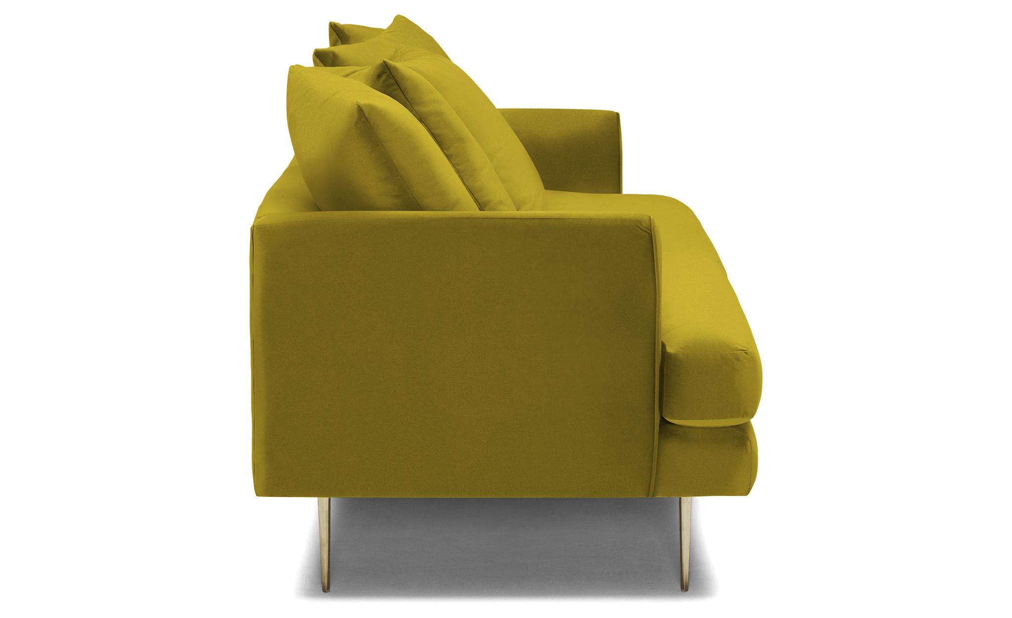 Yellow Aime Mid Century Modern Sofa - Bloke Goldenrod - Image 2