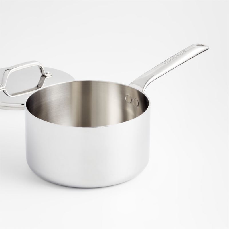 Crate & Barrel EvenCook Core ® 3.5 Qt. Stainless Steel Saucepan with Lid - Image 2