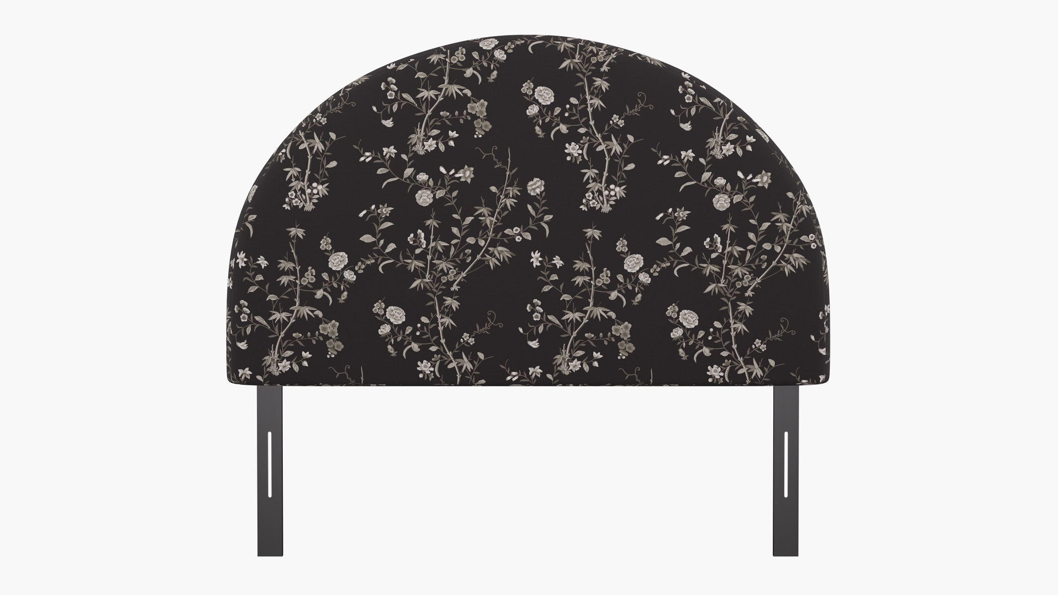 Arched Back Headboard, Black Bamboo Garden, Full - Image 1
