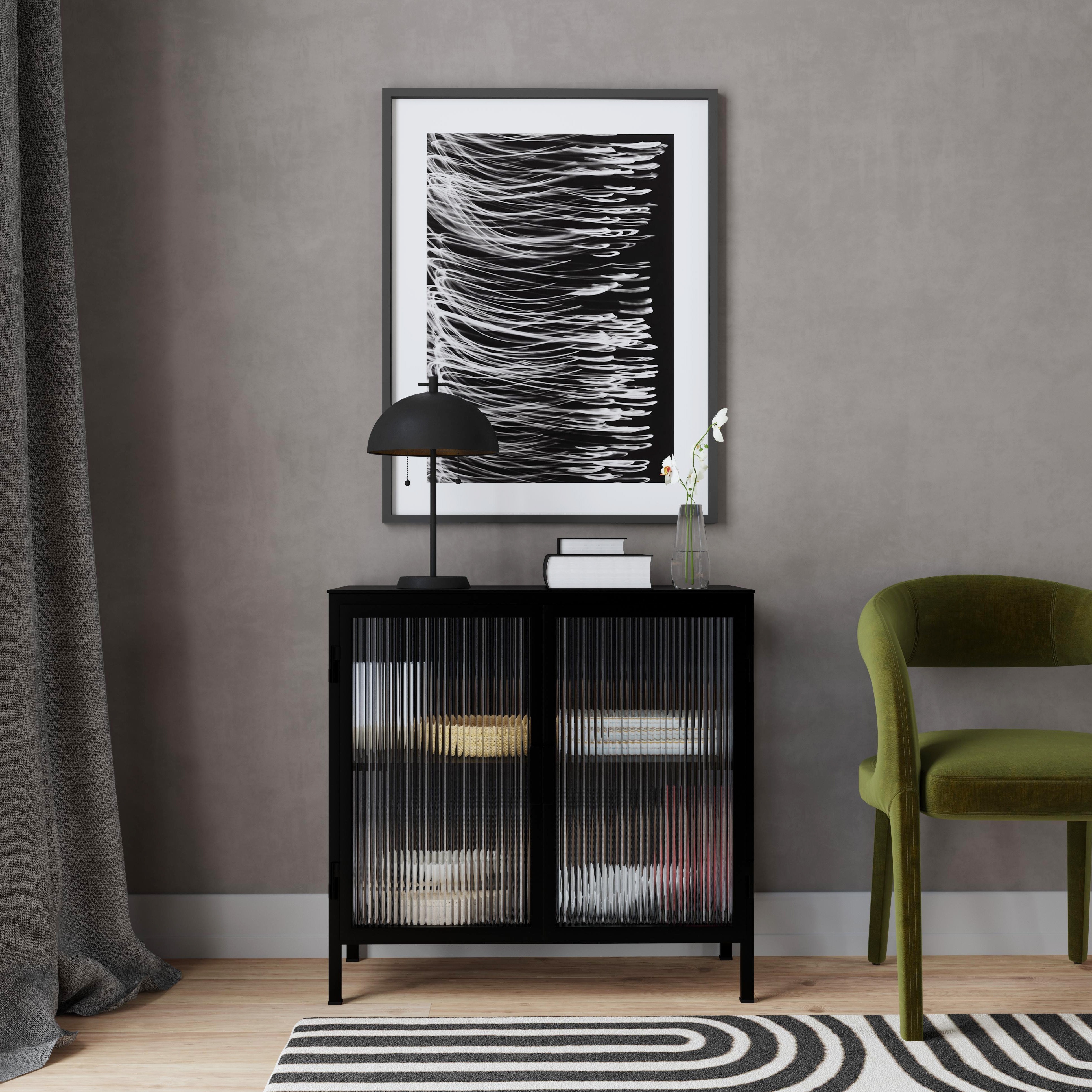 Hoxton Black Metal Accent Cabinet - Image 1
