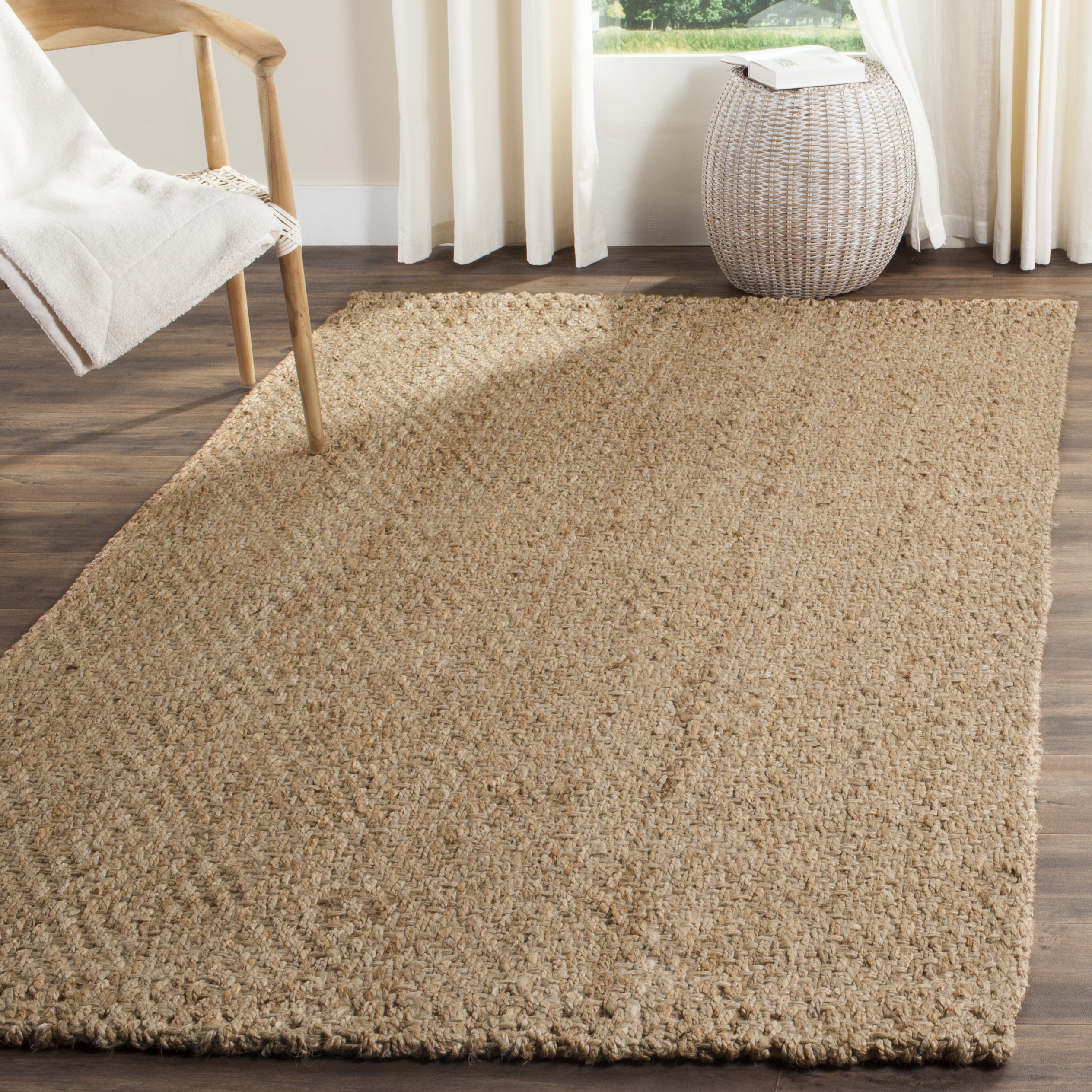 Arlo Home Hand Woven Area Rug, NF181A, Natural/Natural,  4' X 6' - Image 1