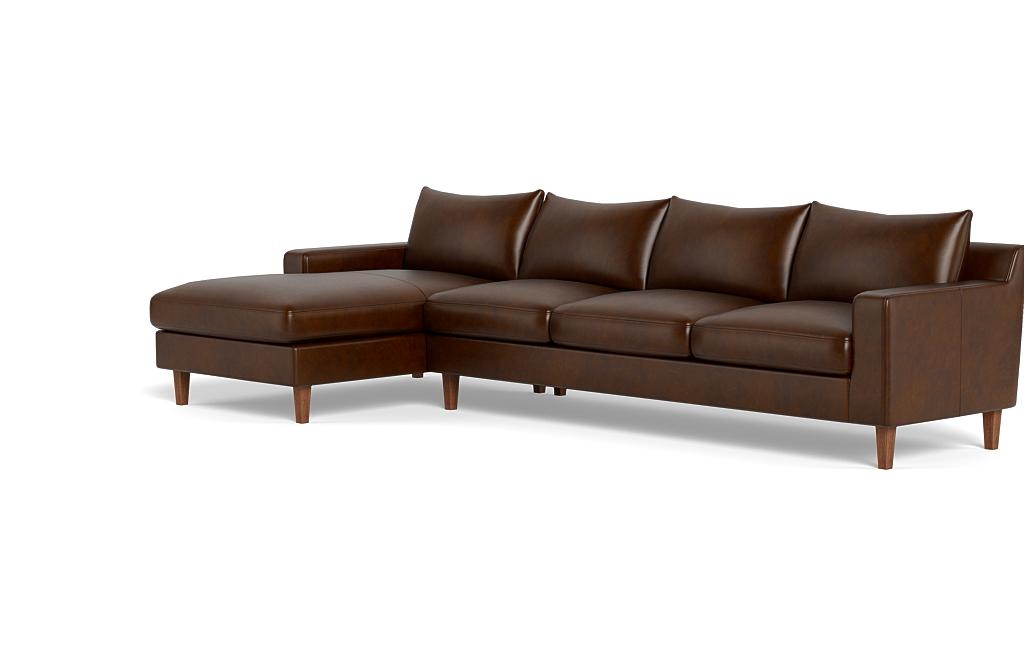 Sloan Leather 4-Seat Left Chaise Sectional - Image 2