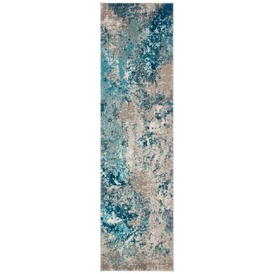 Rousselle Abstract Blue/Gray Area Rug - Image 0