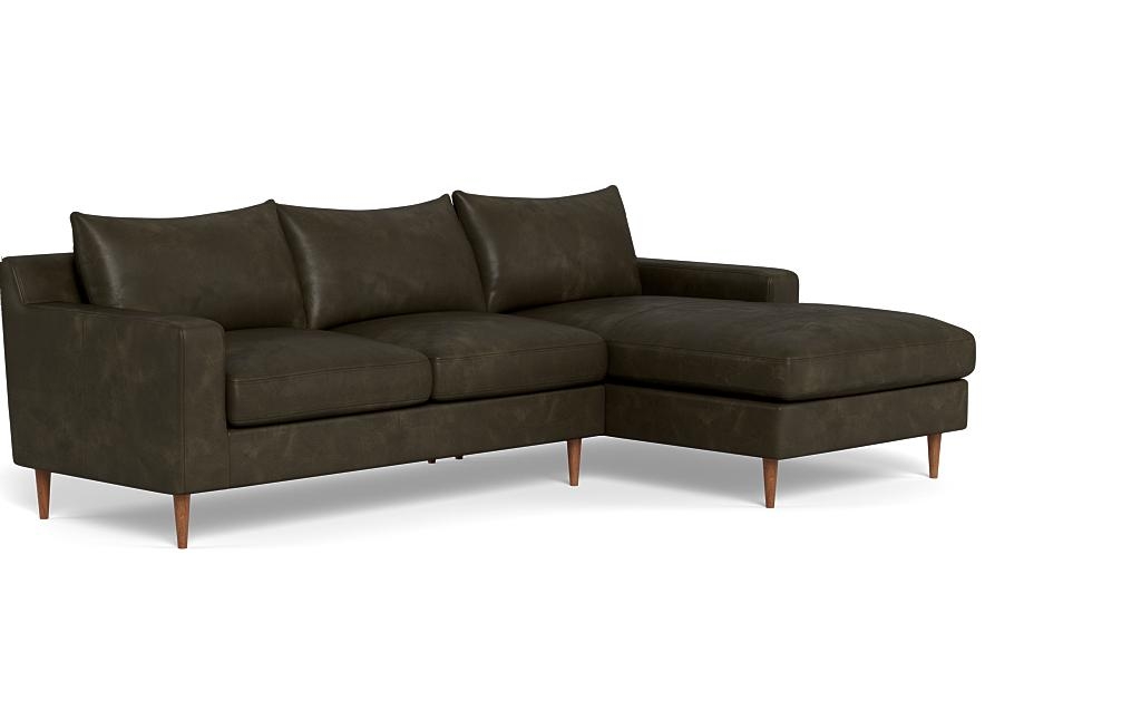 Sloan Leather Right Chaise Sectional - Image 1