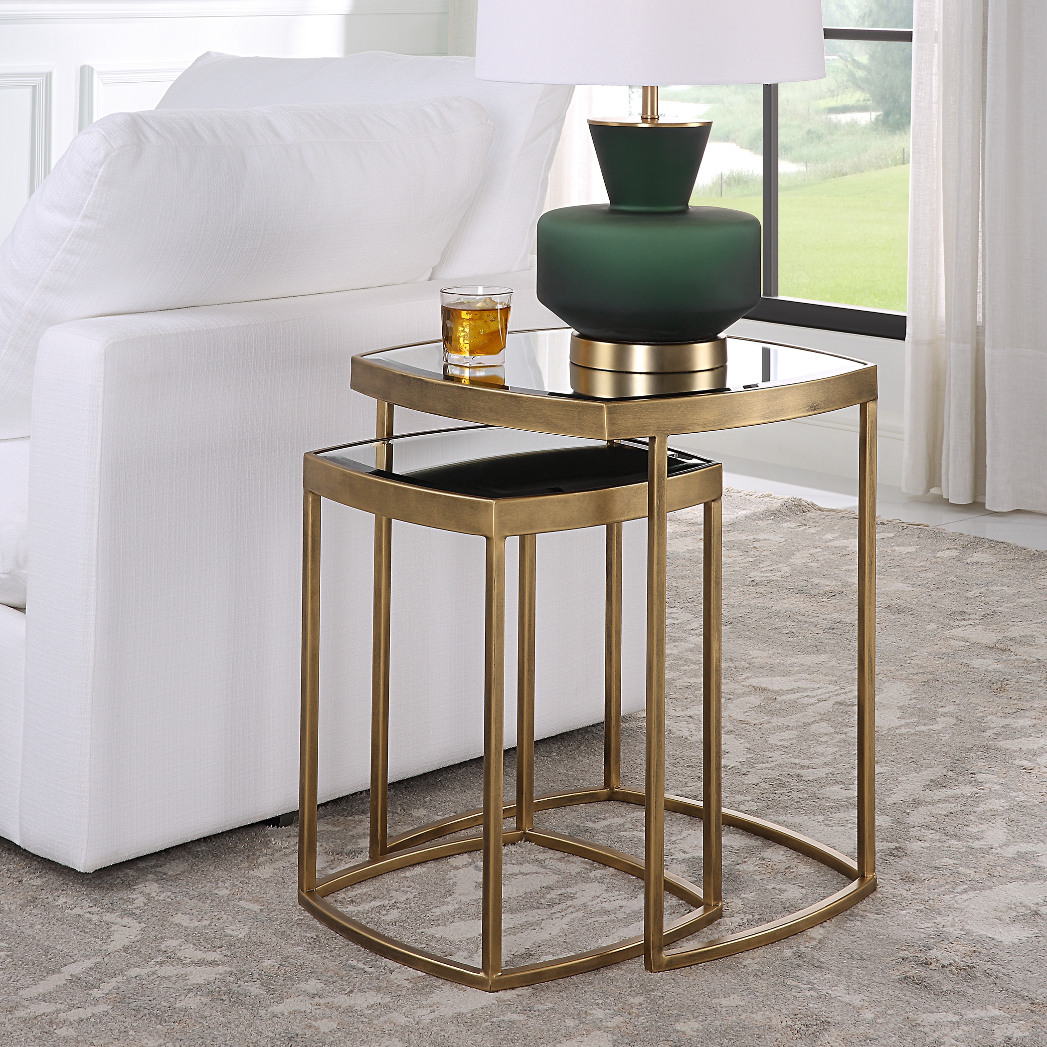 Vista Gold Nesting Tables Set Of 2 - Image 2