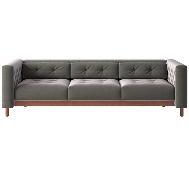 Marconi 81.5" Tufted Sofa Luca Storm - Image 0