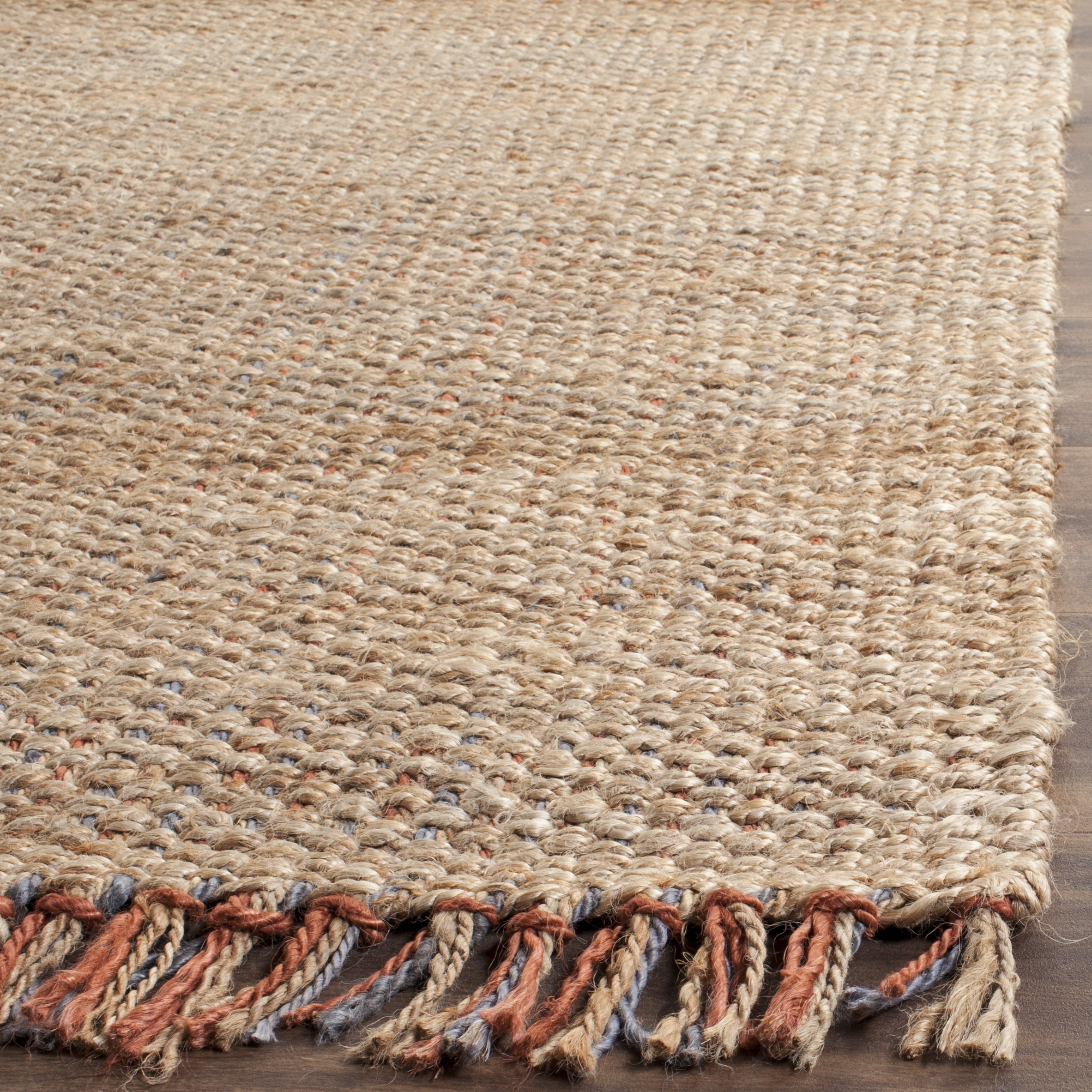 Arlo Home Hand Woven Area Rug, NF455A, Natural/Multi,  8' X 10' - Image 2