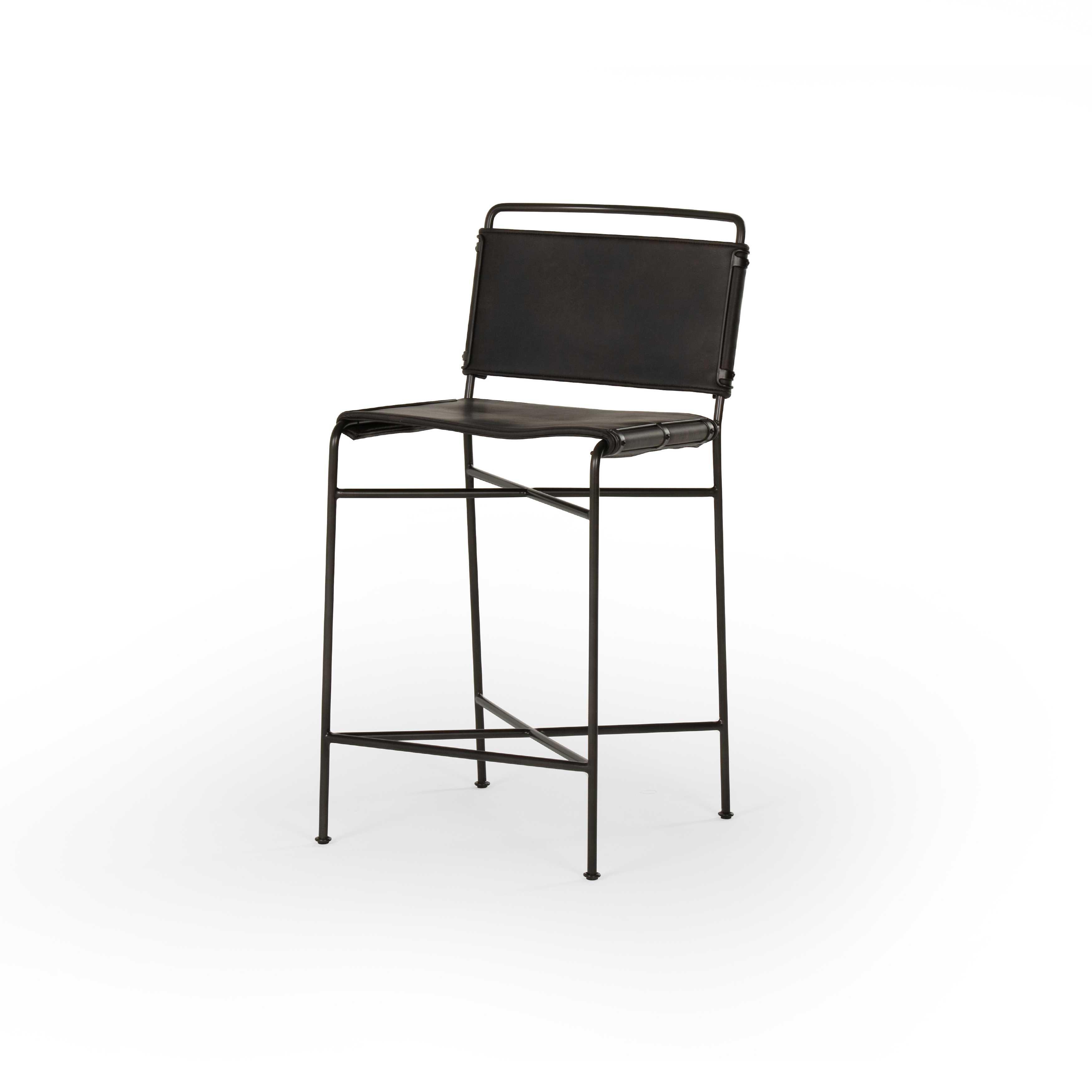 Wharton Bar + Counter Stool - Distressed Black - Image 0