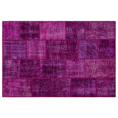 One-of-a-Kind Exeter Hand-Knotted 1960s Purple 3'11" x 5'11" Area Rug - Image 0