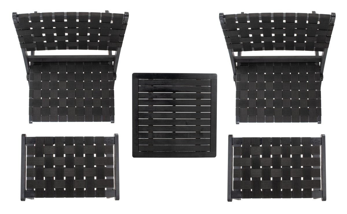 Darryl Living Set - Black/Black - Safavieh - Image 6