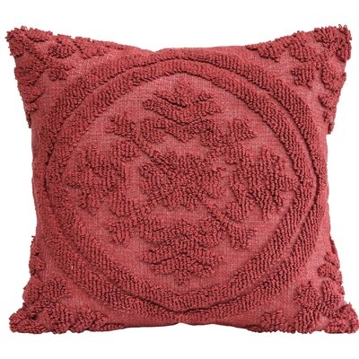 Kitterman Square Woven Looped Cotton Throw Pillow - Image 0