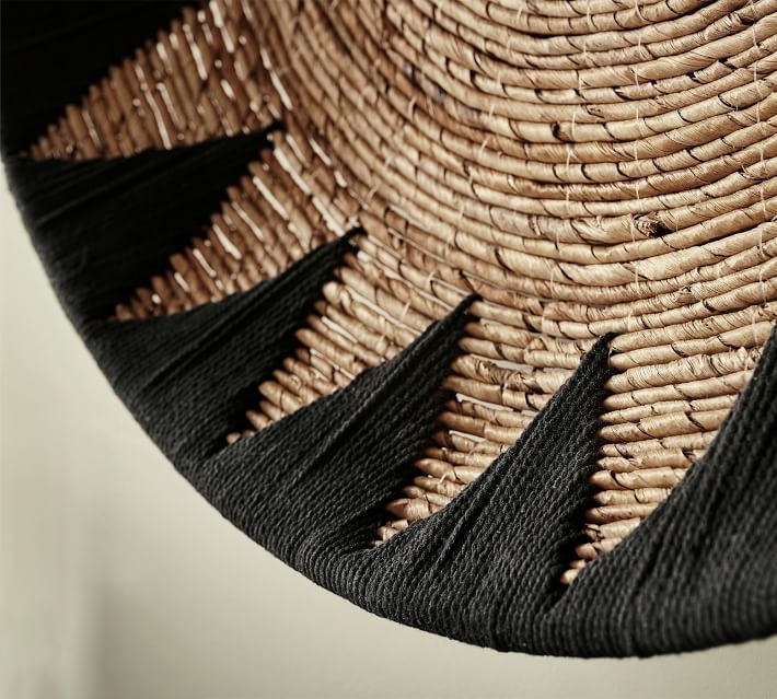 Sunny Handwoven Basket Wall Art, Black, 37"W - Image 2