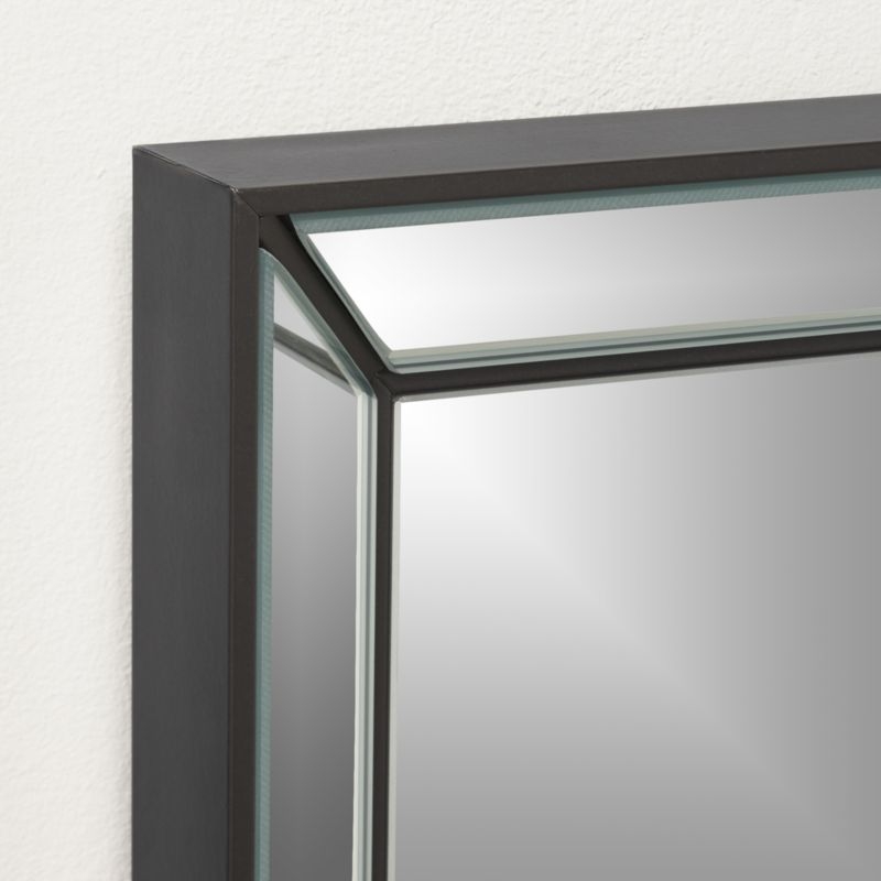 Bisel Beveled Square Mirror Black 36" - Image 1