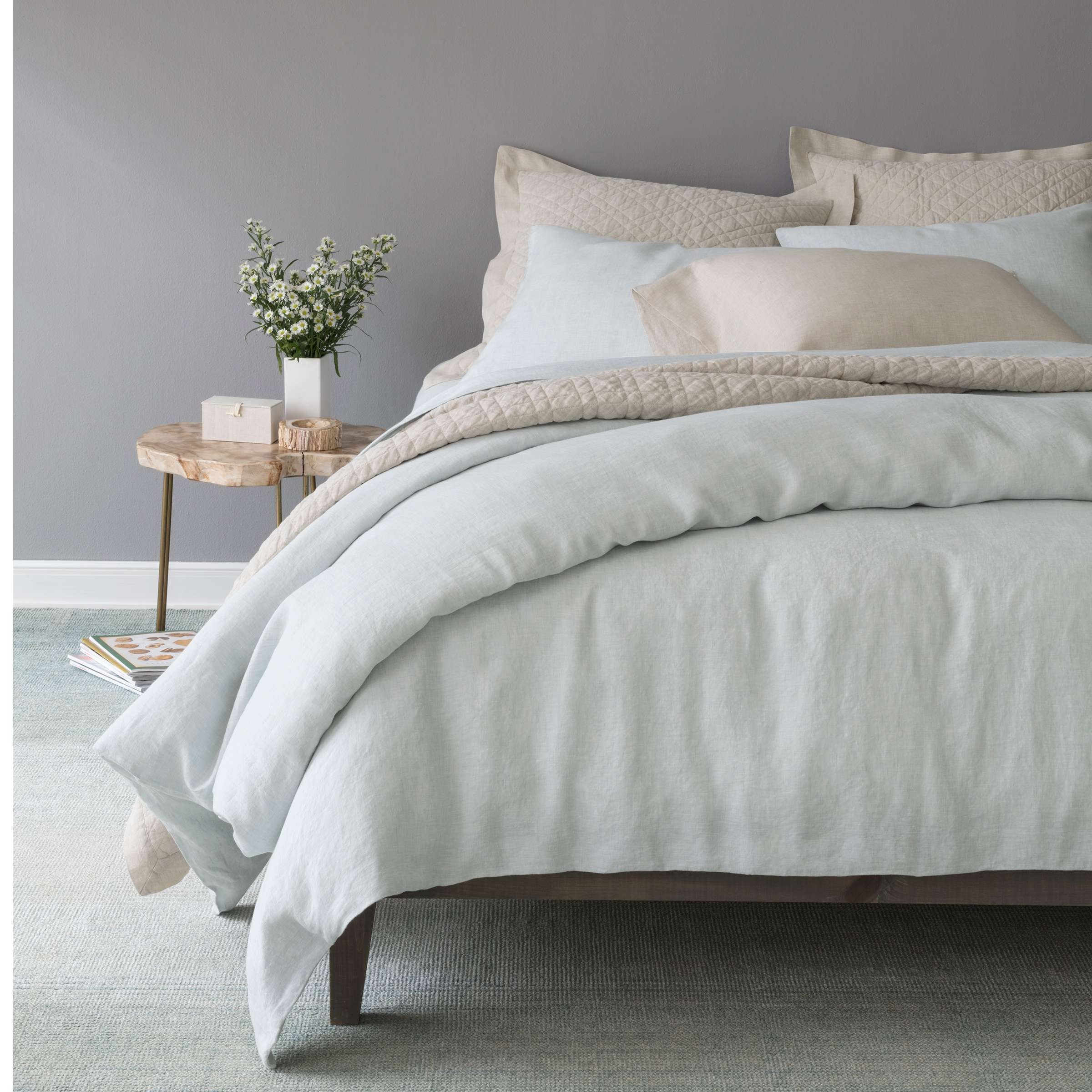 Washed Linen Natural Quilt - Image 3