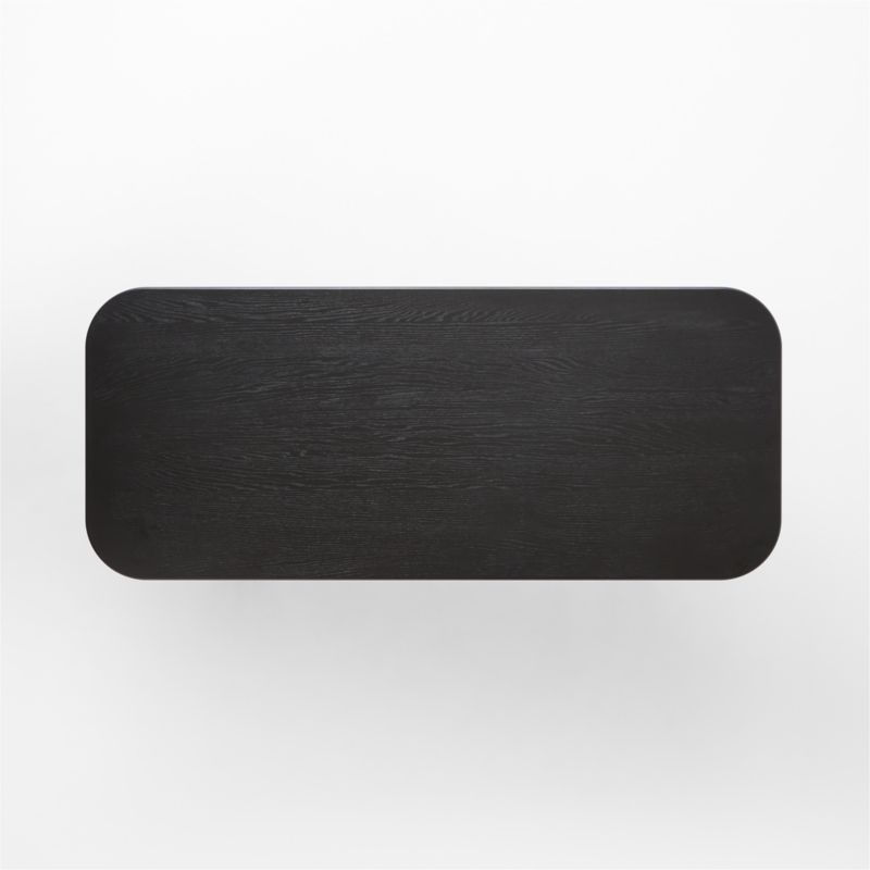 Providence 90" Rectangular Black Ebonized Oak Dining Table - Image 5