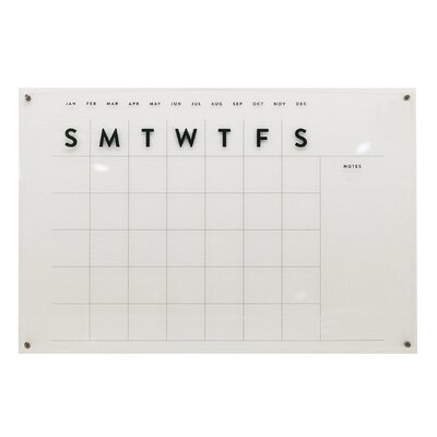 Wall Mounted Graphic/Grid Calendar/Planner Whiteboard - Image 0