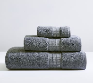 Hydrocotton Quick-Dry Organic Bath Towels, Heathered Charcoal - Image 3