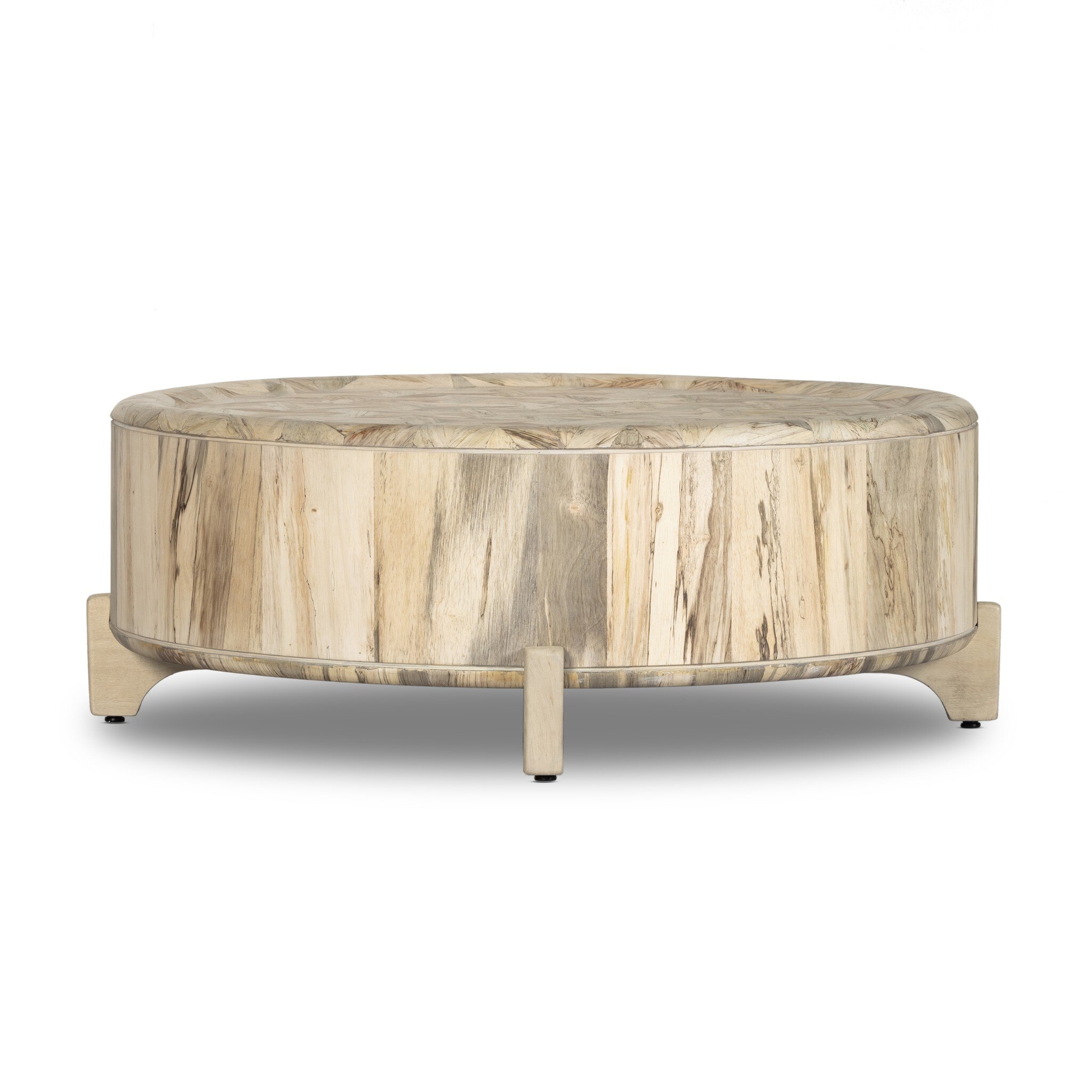 Zora Coffee Table - Whitewashed Spalted Primavera - Image 2