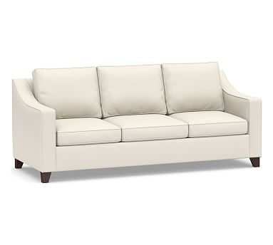 Cameron Slope Arm Upholstered Side Sleeper Sofa, Polyester Wrapped Cushions, Performance Heathered Tweed Ivory - Image 0