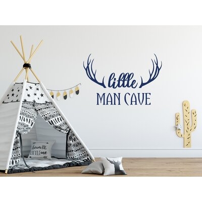 Little Man Cave Quote Kids Room Wall Decal - Image 0