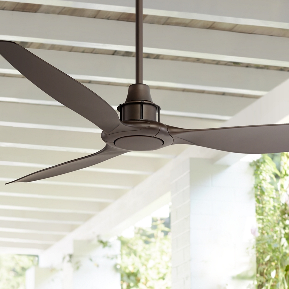 58" Interceptor Oil Rubbed Bronze Damp Ceiling Fan - Image 0