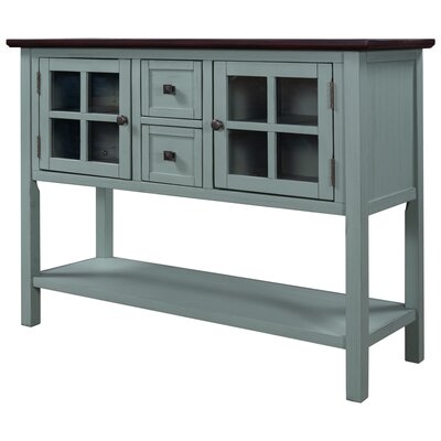 45" Modern Console Table Sofa Table With 2 Drawers, 2 Cabinets And 1 Shelf For Living Room - Image 0