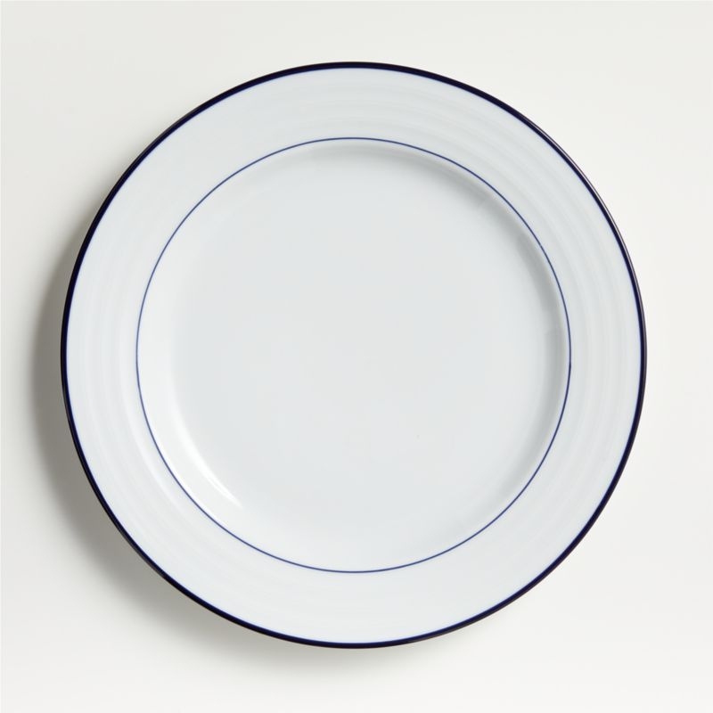Roulette Blue Band Dinner Plates, Set of 8 - Image 5