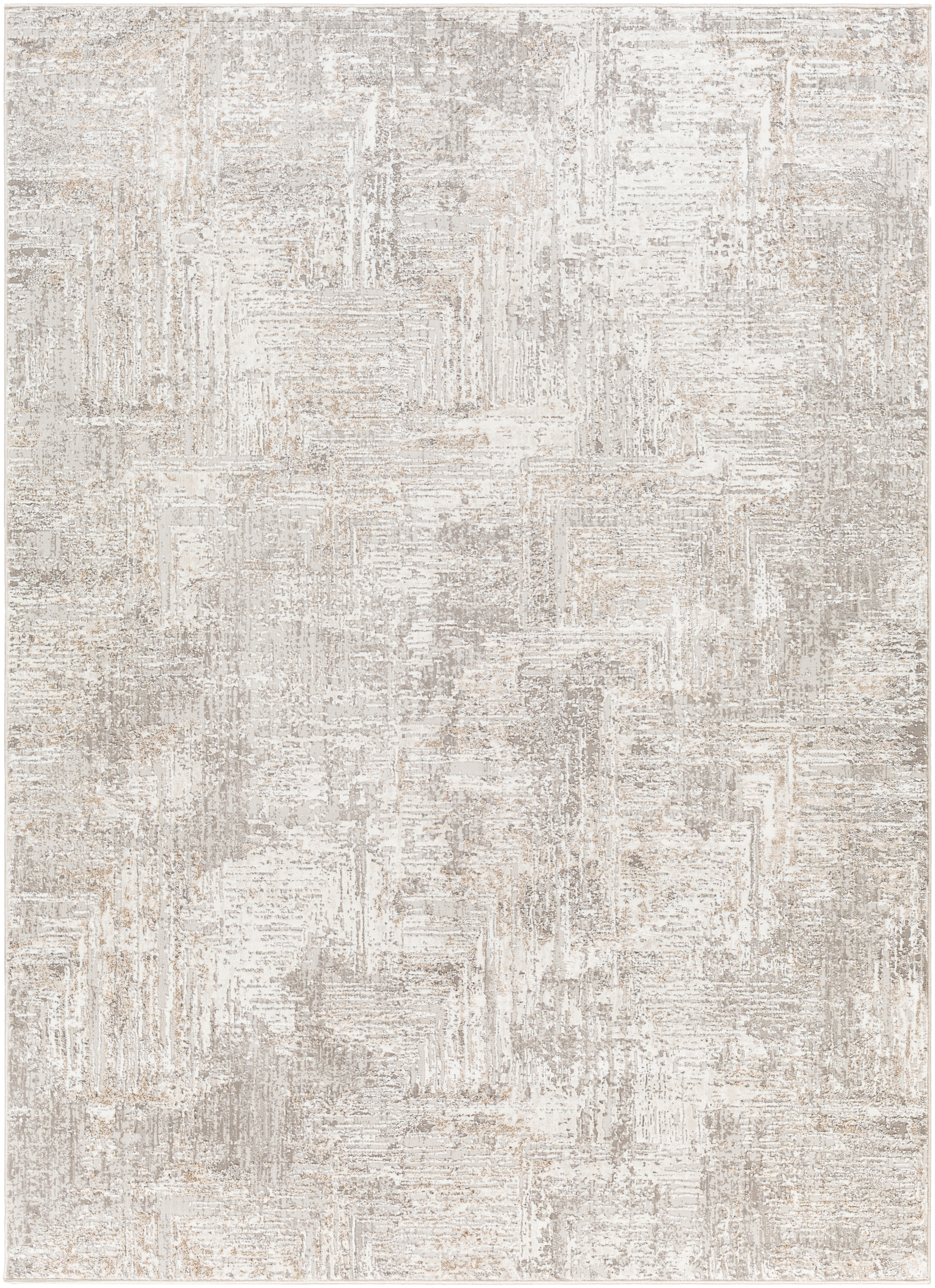 Allegro Beige Indoor 6'7" x 9' Machine Woven Rug - Image 0