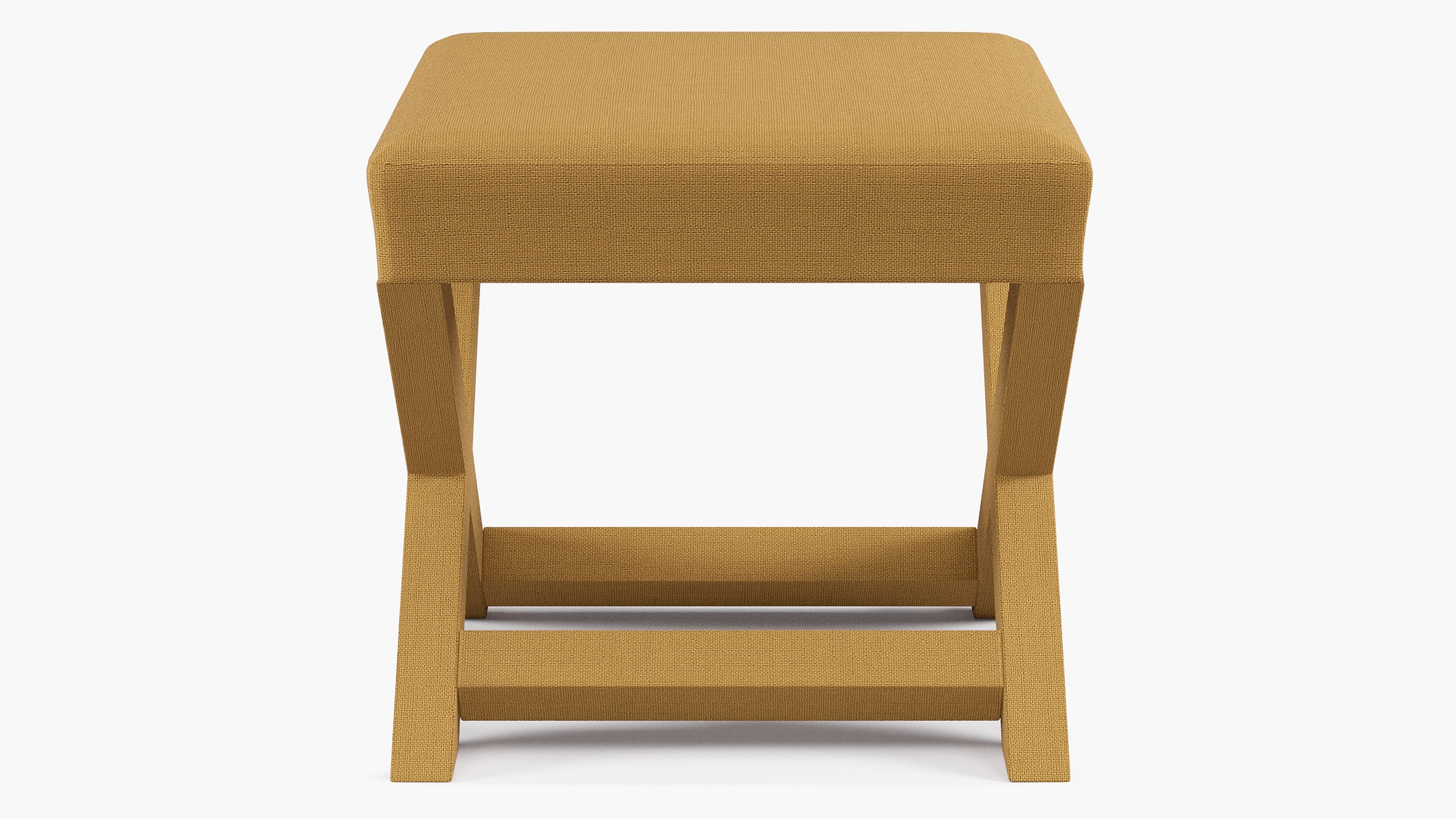 X Bench, French Yellow Everyday Linen - Image 2