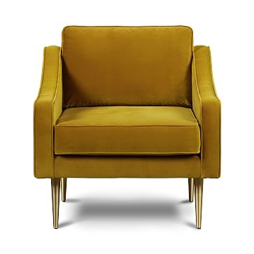 Aniston Chair Gold Velvet Stainless Steel - Image 1