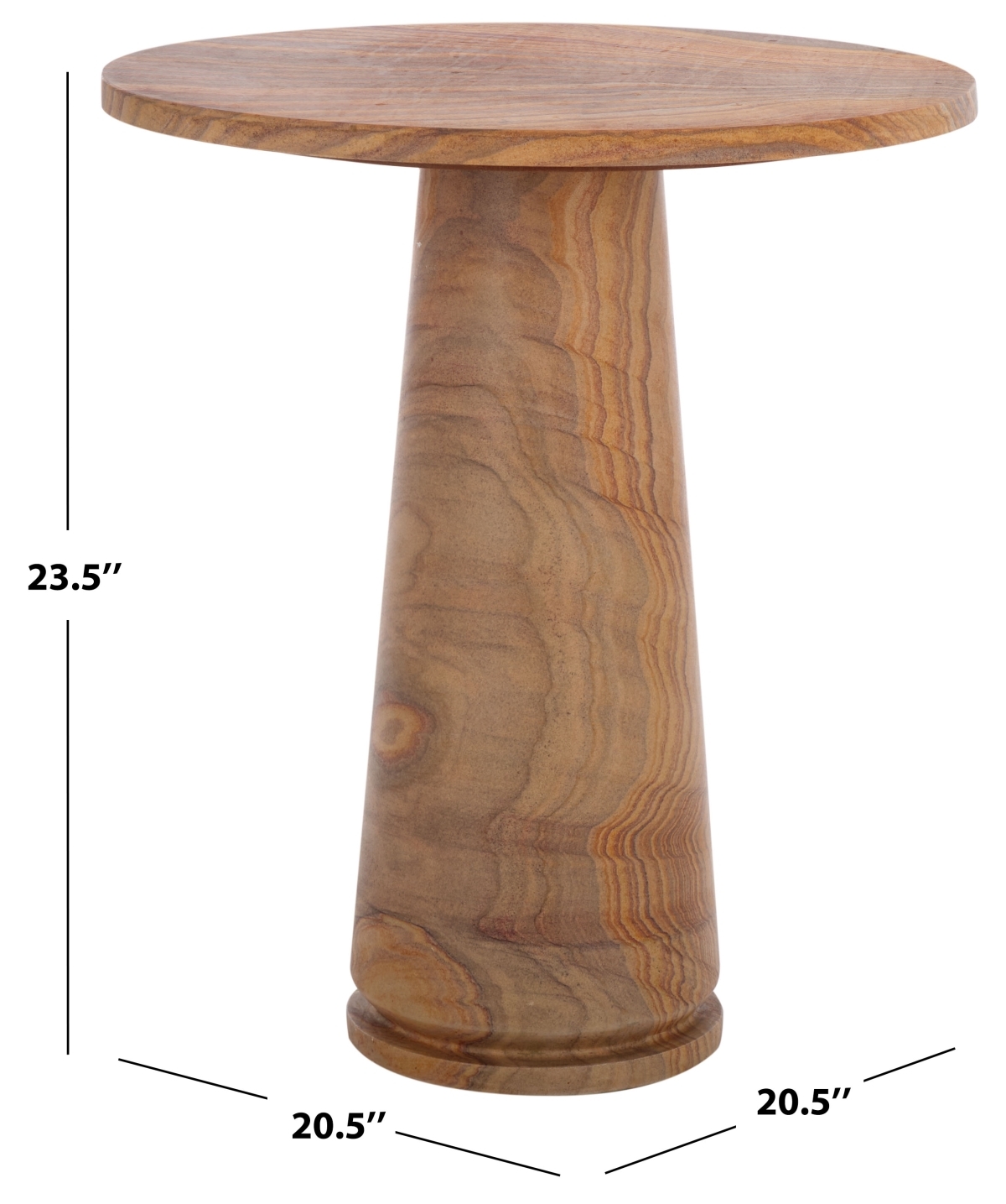 Valentia Tall Marble Accent Table - Brown - Image 6