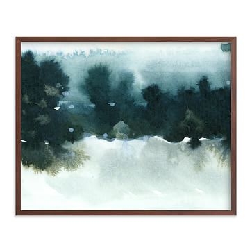 Night Falling 2 by Lindsay Megahed, 20"x16", Walnut Wood Frame - Image 0
