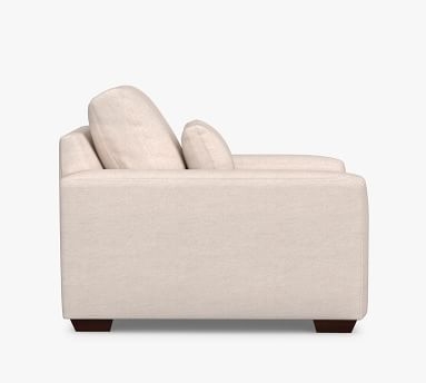 Big Sur Square Arm Upholstered Deep Seat Armchair, Down Blend Wrapped Cushions, Sunbrella(R) Performance Boss Herringbone Pebble - Image 2