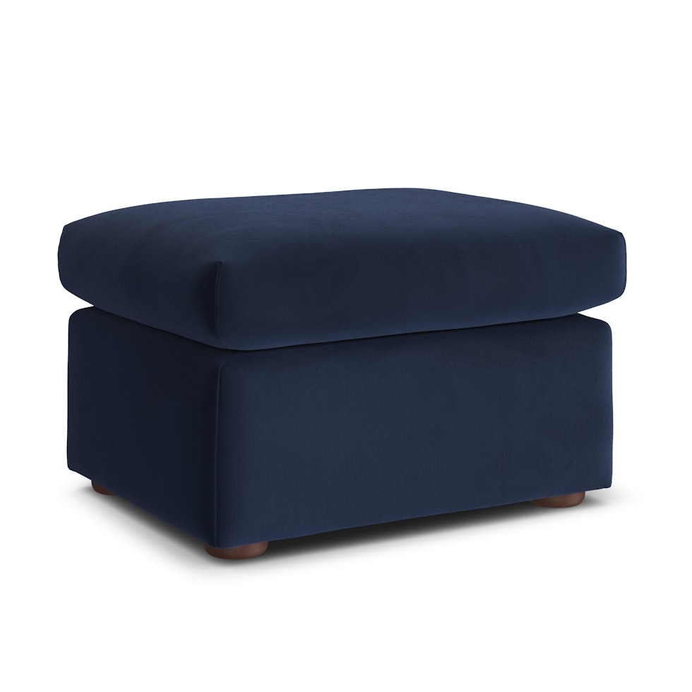 Marina 28.5" Velvet Ottoman - Hale Ink - Image 0