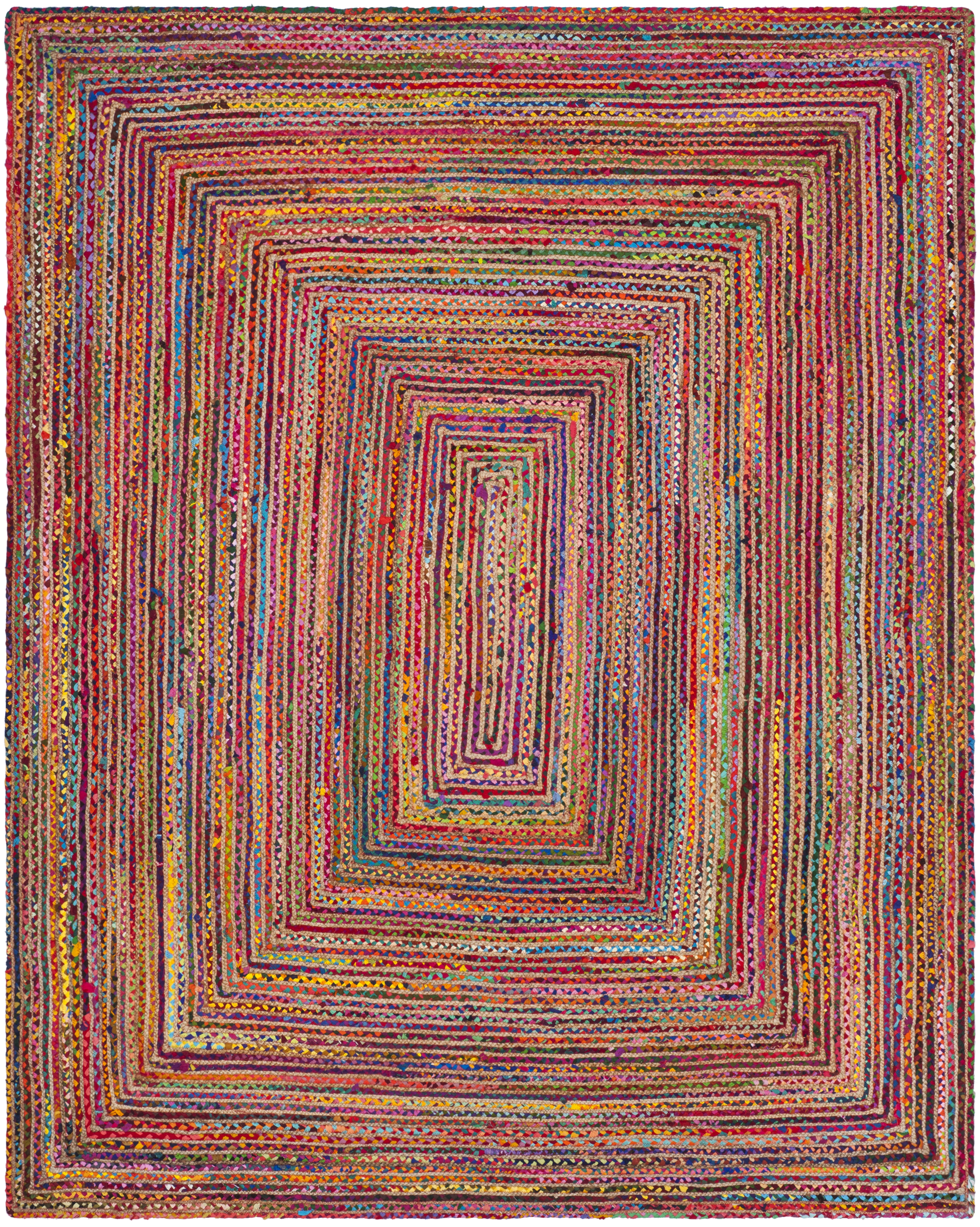 Arlo Home Hand Woven Area Rug, CAP202A, Red/Multi,  8' X 10' - Image 0