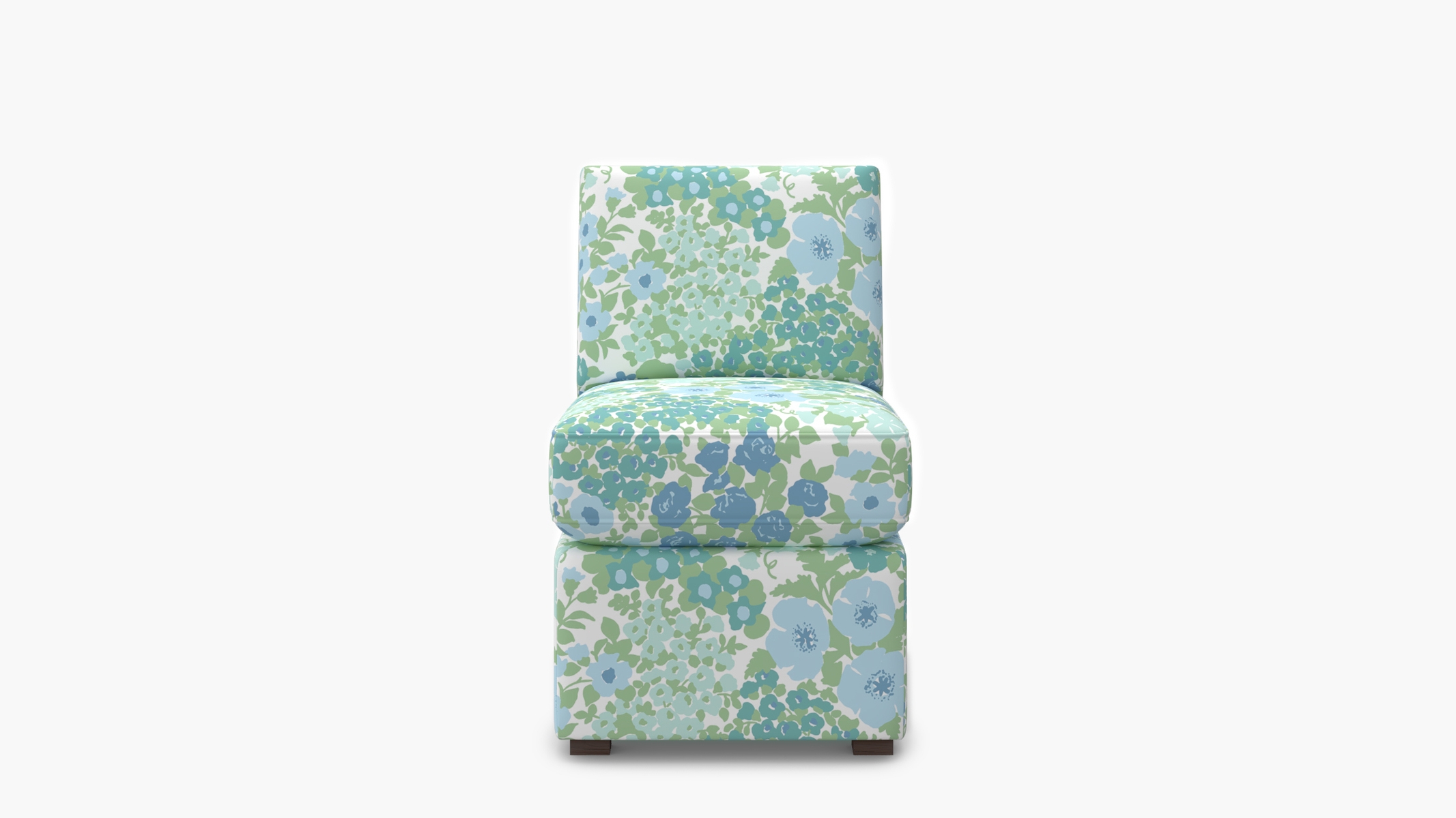 Petite Slipper Chair, Mist Million Flowers - Image 0