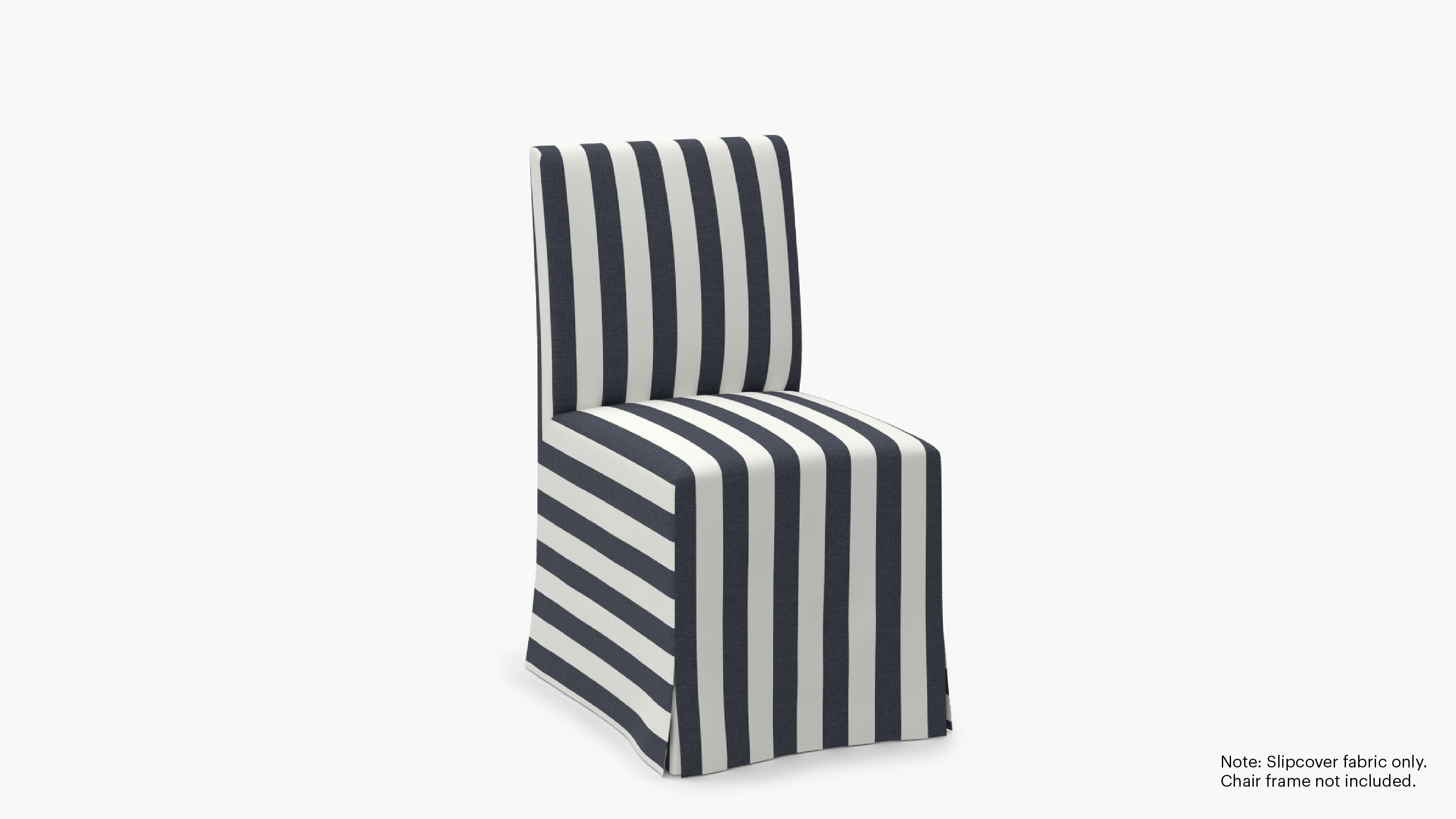Slipcovered Signature Dining Chair - Cover Only, Navy Cabana Stripe - Image 1