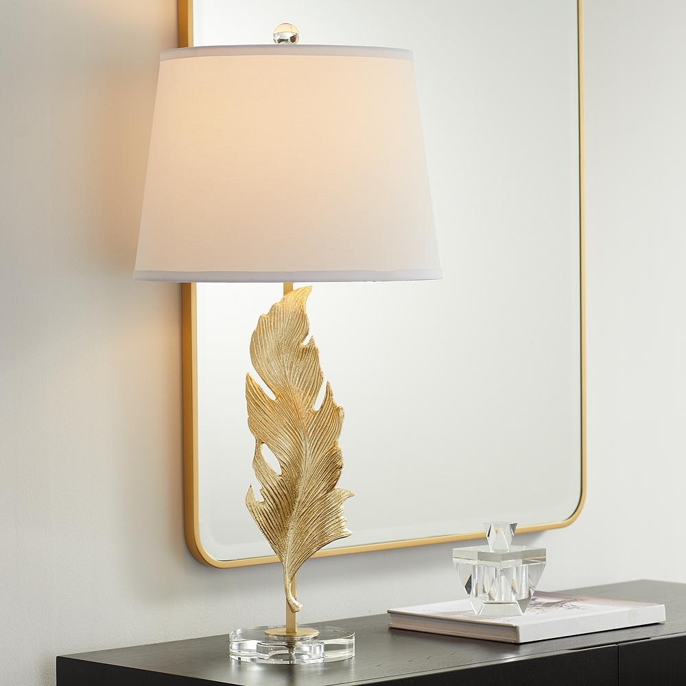 Vienna Full Spectrum Trento 28" High Crystal and Gold Table Lamp - Image 0