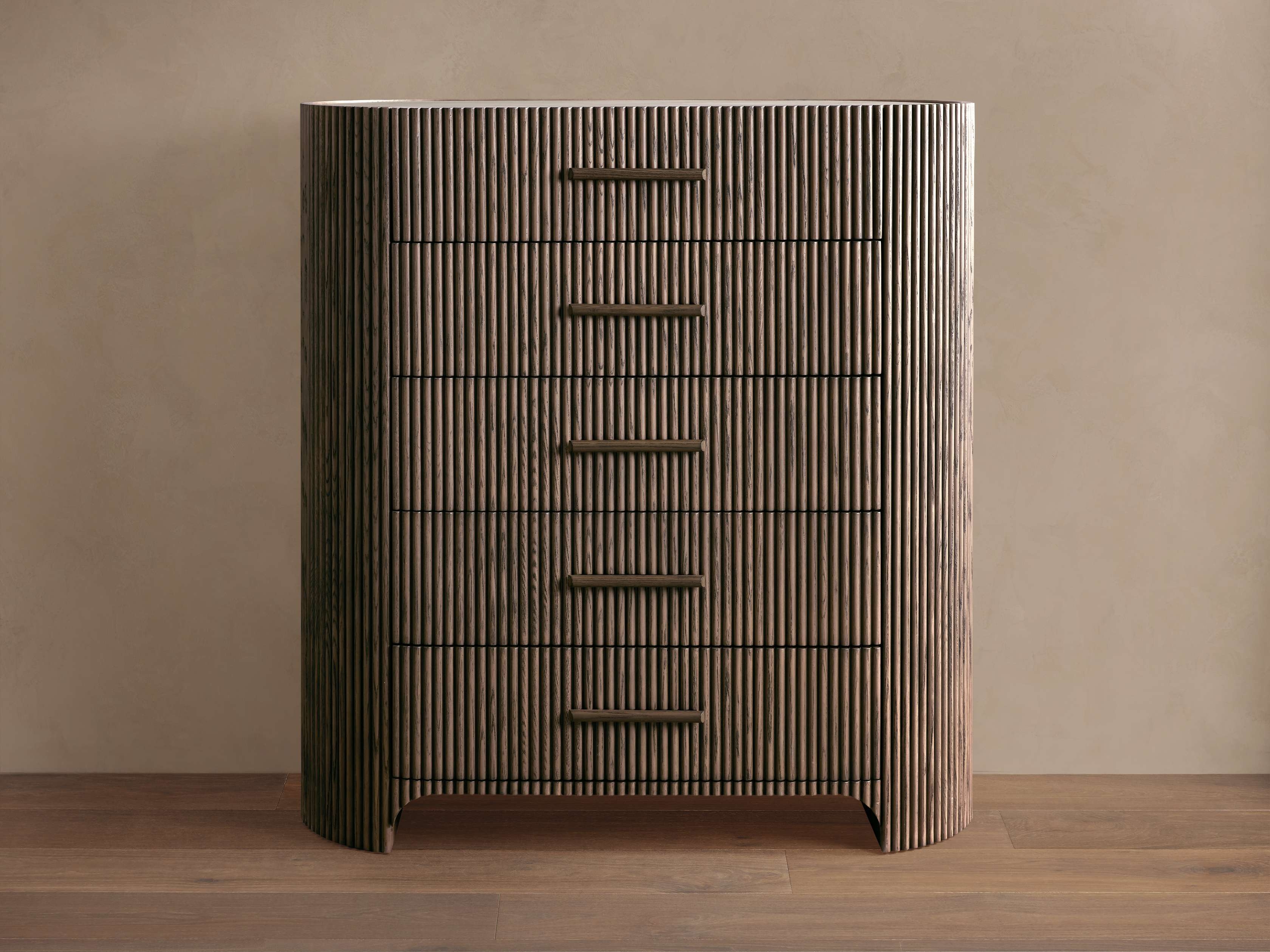 Astor Five-Drawer Dresser in Stone Natural  Chestnut/Beige Coralle - Image 0