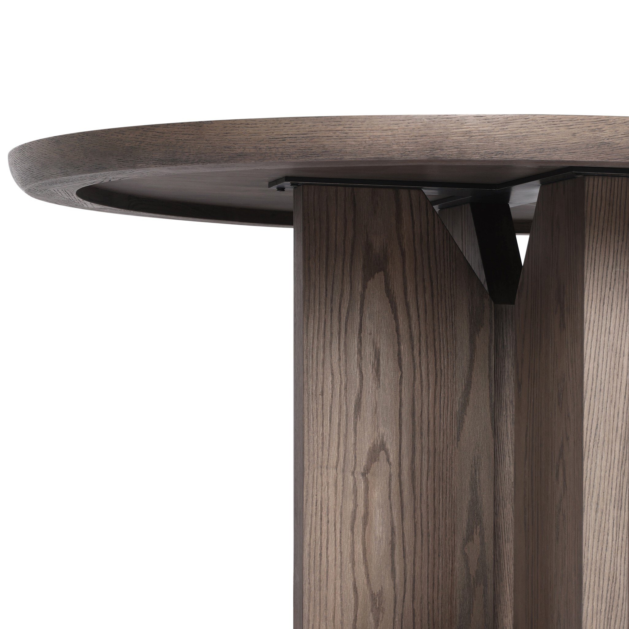 Ernest Round Dining Table - Shale Grey Oak Veneer - Image 7