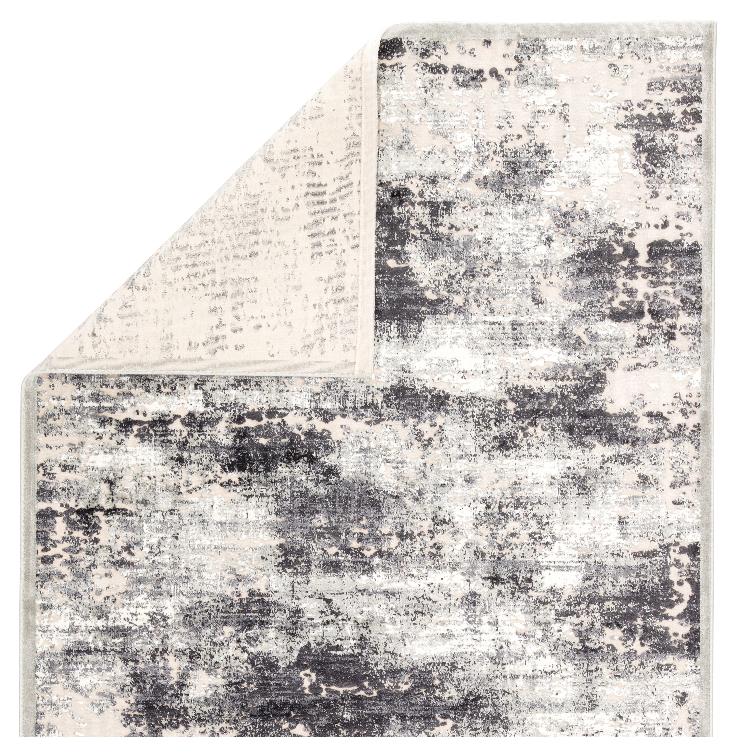 Fables Abstract Gray/ White Area Rug (8'10"X11'9") - Image 2