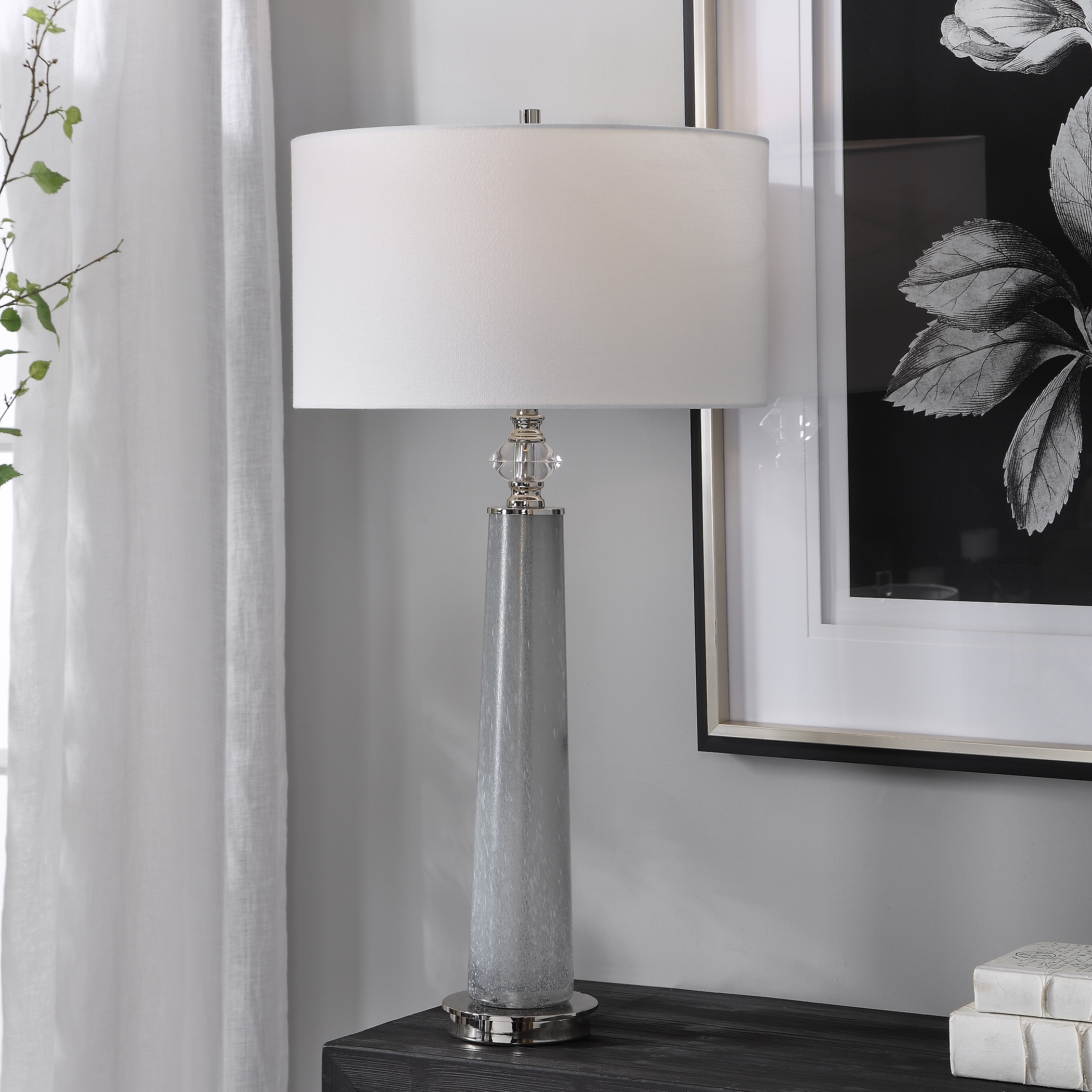 Grayton Frosted Art Table Lamp - Image 1