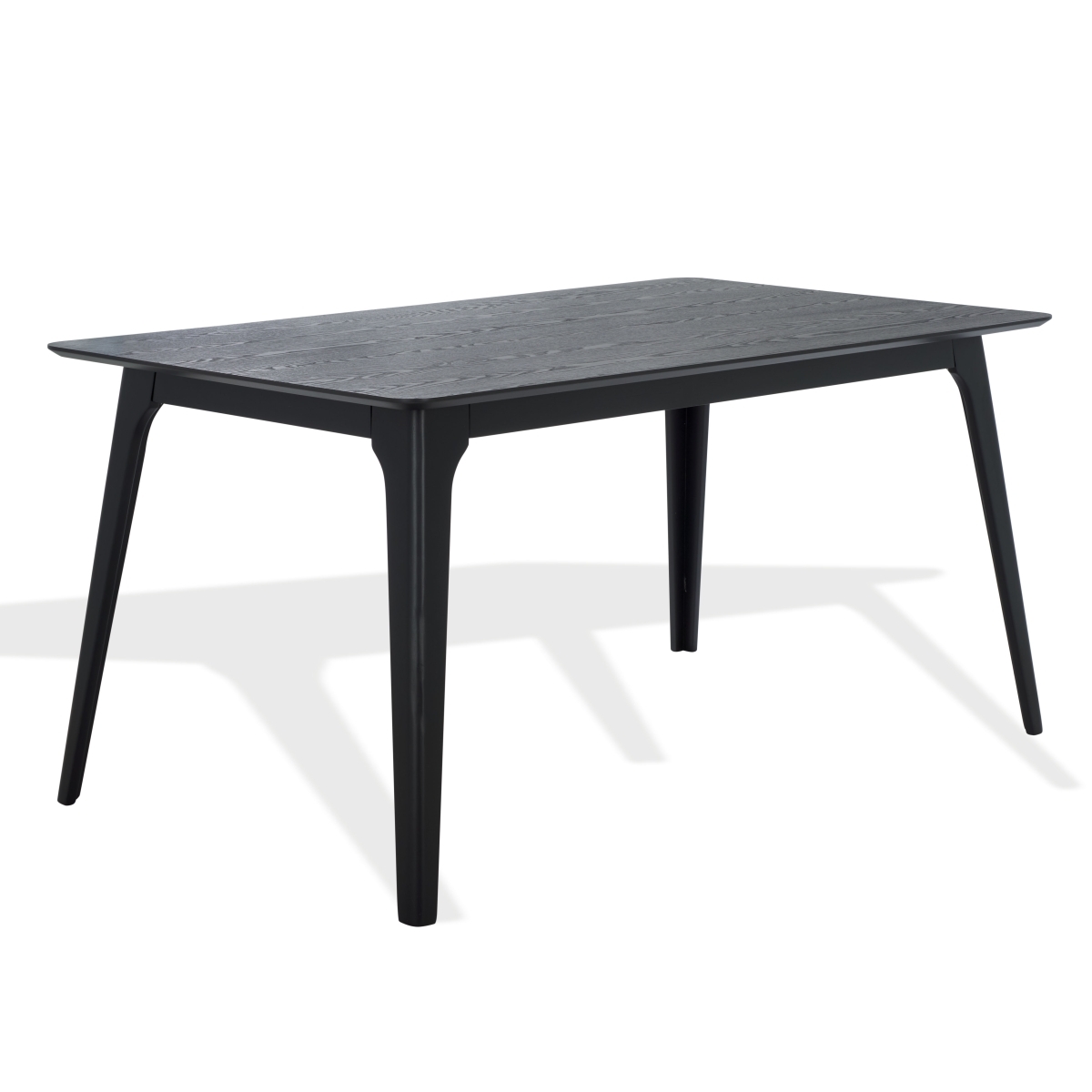 Madina Rectangle Wood Dining Table - Black - Image 5