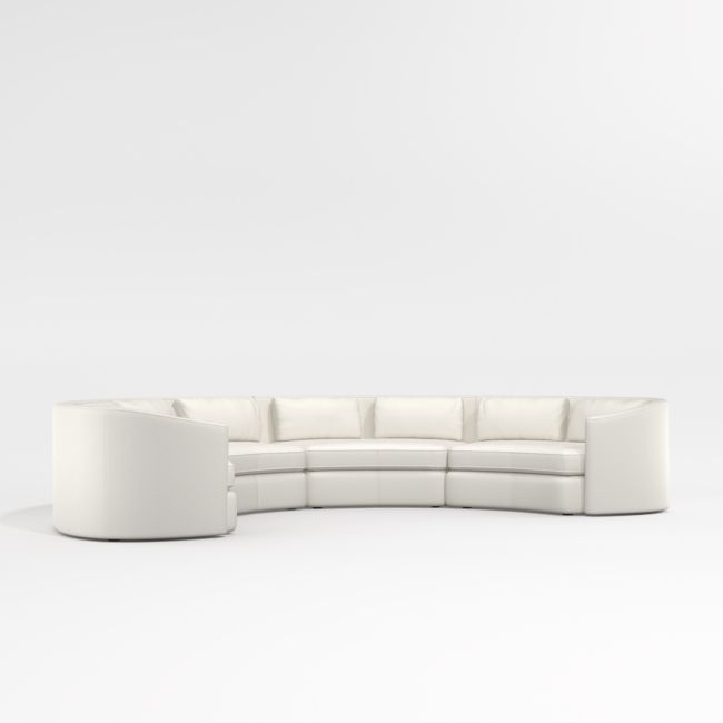 Nouveau 4-Piece Curved Sectional Sofa - Image 0